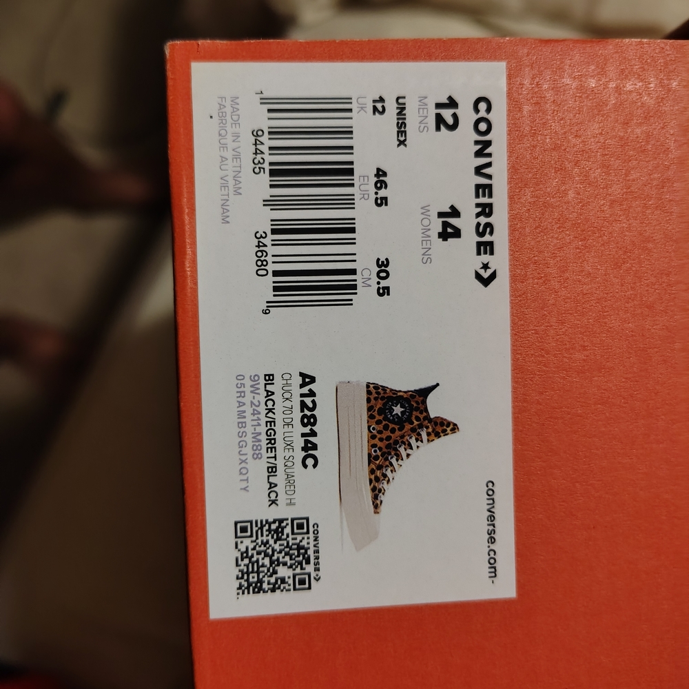 Converse Leopard Print High-Top Sneakers - Picture 2 of 2